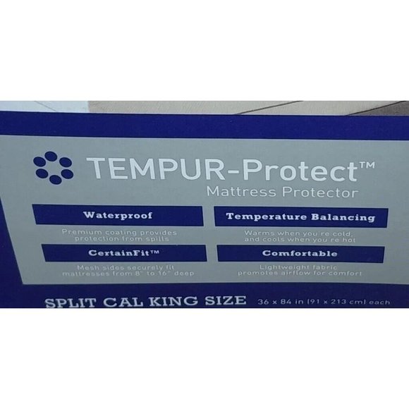 New Tempur-pedic Tempur-Protect White California King Split Mattress Pro… - Picture 3 of 7